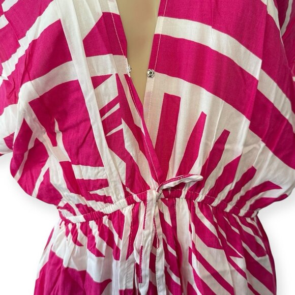 Elan Resortwear Maxi Dress Swim Slit Cover Up Pink Beach Boho Pool S - Picture 8 of 14